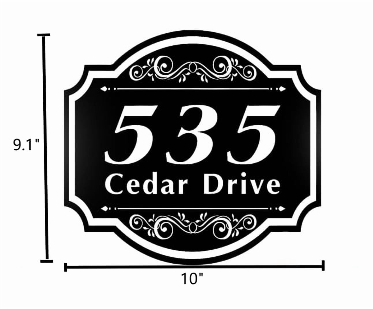 Personalized Address Plaque, House Address Sign, Address Signs for Houses Outside Door, Street or Mailbox, Indoor/Outdoor Use,Metal Aluminum