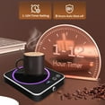 thumbnail image 4 of BN-LINK Coffee Mug Warmer with Light, Electric Cup Warmer for Desk with 3 Temperature Settings, Auto Shut Off, Beverage Warmer for Heating Coffee, Milk, Tea and Hot Chocolate(Black), 4 of 9