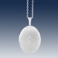 thumbnail image 6 of Sterling Silver and Diamond Oval Shape Fashion Locket Pendant, 6 of 7