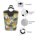 thumbnail image 4 of Vsdgher Hawaiian Style Print Square Laundry Bag Large Collapsible Dirty Clothes Bags With Handles Waterproof Essentials Storage For College Dorm, Family, 4 of 6