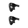 thumbnail image 1 of Wisewang Wide Application Half Face Mask For Various Occasions Half Face Masquerade Masks Made With Plastic Black brushed silver 2Set, 1 of 6