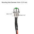 thumbnail image 3 of LED Indicator Light AC/DC 110V 8mm Panel Mount Green LED Signal Lamp Metal Shell 10Pcs, 3 of 5
