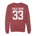 thumbnail image 1 of Wild Bobby, Polk High Bundy 33 Married with Children Fan, Pop Culture, Unisex Crewneck Graphic Sweatshirt, Vintage Heather Red, Large, 1 of 4