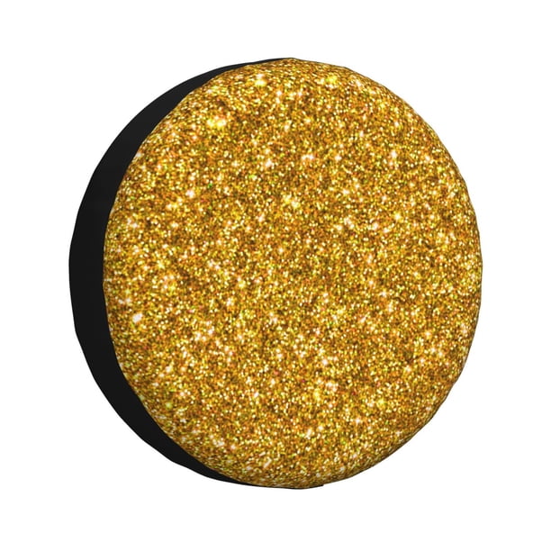 Balery Gold Glitter Cubiertas para Neumáticos - Protector Resistente para Neumáticos de Camioneta, SUV, Remolque, Camper y RV-15 inch