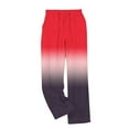 thumbnail image 3 of Loopsun Womens Fleece Pajama Pants, Women's Fashion Print Flannel Thickened Thermal Loose Casual Long Home Sleep Pants Red, XXL, 3 of 5