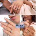 thumbnail image 2 of ORUYROP Sterling Silver Rings for Women, Shiny Cubic Zirconia Chevron Band Ring Stackabled Silver Eternity Rings Size 4-12-With Gift Packaging, 2 of 7