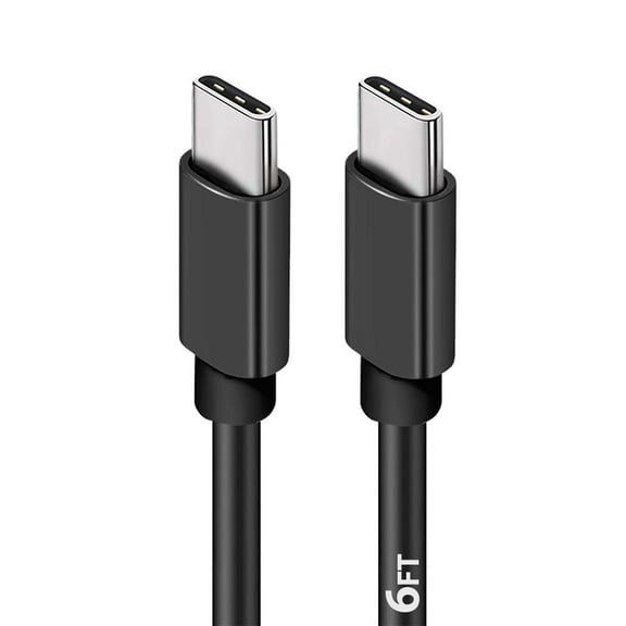 USB C to USB C Cable 60W [6FT], USB-C Type C Fast Charging Cord Charger Compatible with Samsung S23/S22/S21/S20 Ultra, Note 20/10, MacBook Pro/Air, iPad Pro 12.9 11 Air Mini, Pixel, Black