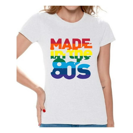 Spyder Womens Rock - Awkward Styles Made in the 80s Shirt Rainbow 80s T shirt Rainbow Shirt 80s Birthday Shirt Gay Pride Shirt 80s Rock T Shirt 80s T Shirt 80s Costume 80s Clothes for Women 80s Outfit