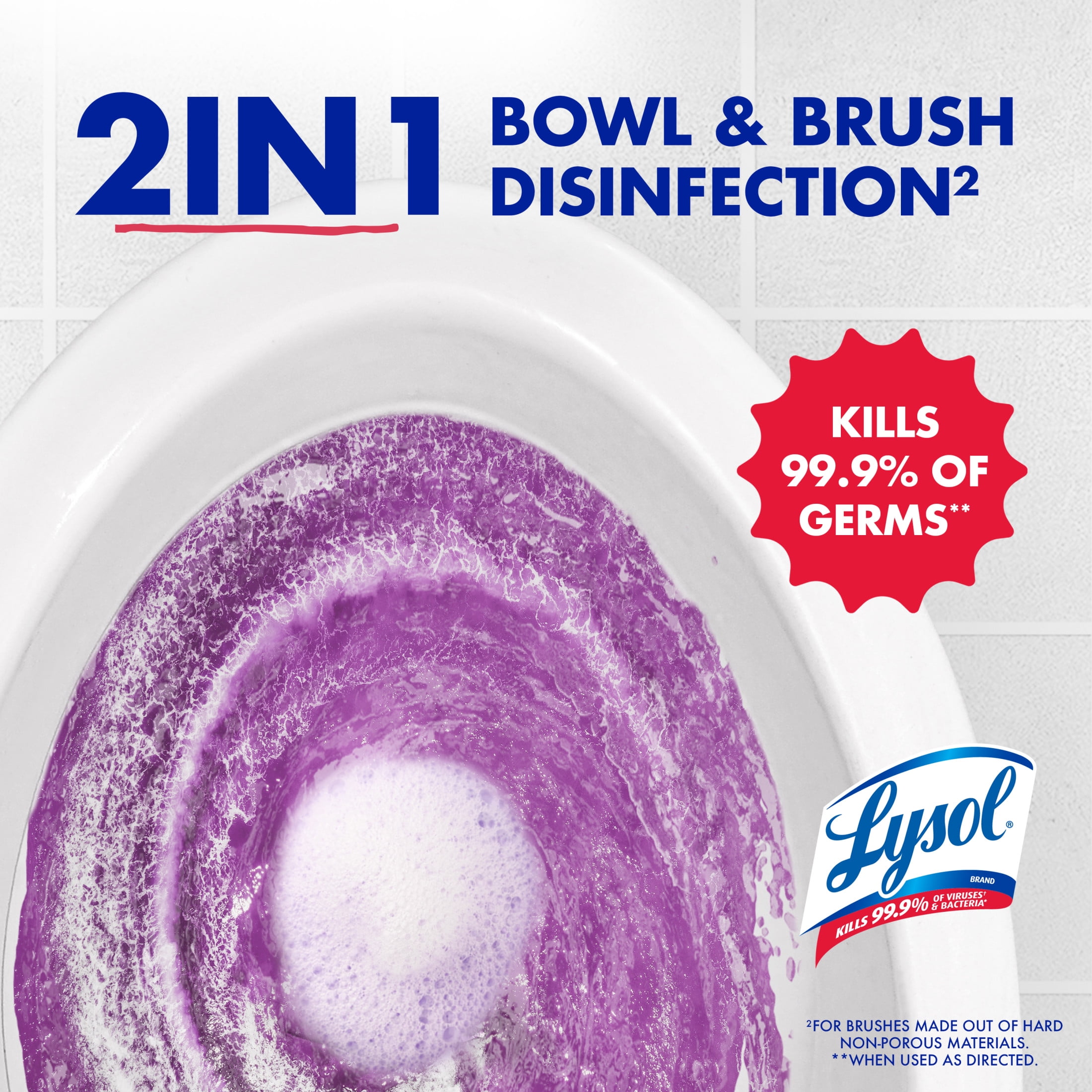 (2 pack) Lysol Toilet Bowl Cleaner Clinging Gel, Disinfecting Bathroom Cleaner and Toilet Bowl Stain Remover, Lavender & Cotton Blossom Scent, 24 fl oz