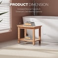 thumbnail image 2 of GONICHA Shower Bench with Storage Shelf, Waterproof & Non-Slip Design Shower Stool for Bathroom, Living Room,Teak Color, 2 of 9