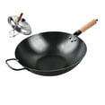 thumbnail image 1 of JHIALG Nonstick Wok,Fish Scale Pattern Flat Bottom Non-Stick Pan, Carbon Steel Woks Coa & Nonstick Stir-Fry Pans Lid Rust with, 1 of 8