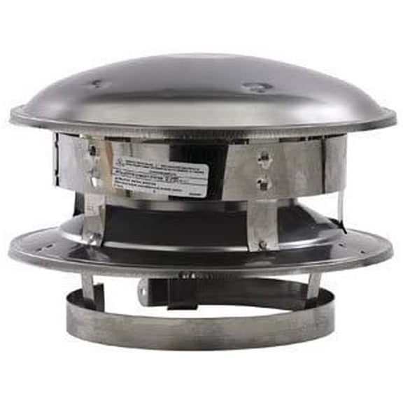 Selkirk Sport 6" Stainless Steel Round Chimney Cap 6T-CT - Round Top - Silver