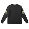 thumbnail image 4 of Dwelliawo St Pattys Waffle Shirt Men Graphic Long Sleeve Waffle Knit Tees Funny St Patricks Day Irish Clover Celtic Cross Flag Printed T Shirt Round Neck Tops Black XL, 4 of 6