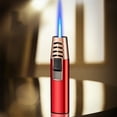thumbnail image 1 of My Past Orders Windproof Straight Torch Blue Flame Lighter Butane Torch Turbine Torcher Inflatable Gas Windproof Lighter Refillable Butane Lighter for Outdoor Bbq Baking, 1 of 2