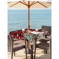 thumbnail image 2 of Outdoor Tablecloth with Umbrella Hole and Zipper, Red Plaid Christmas Square Table Cloth 60x60 Inch Waterproof Tablecloth, Snowman Gifts Xmas Tree Snowflake Winter Picnic Table Cover for Patio, 2 of 7