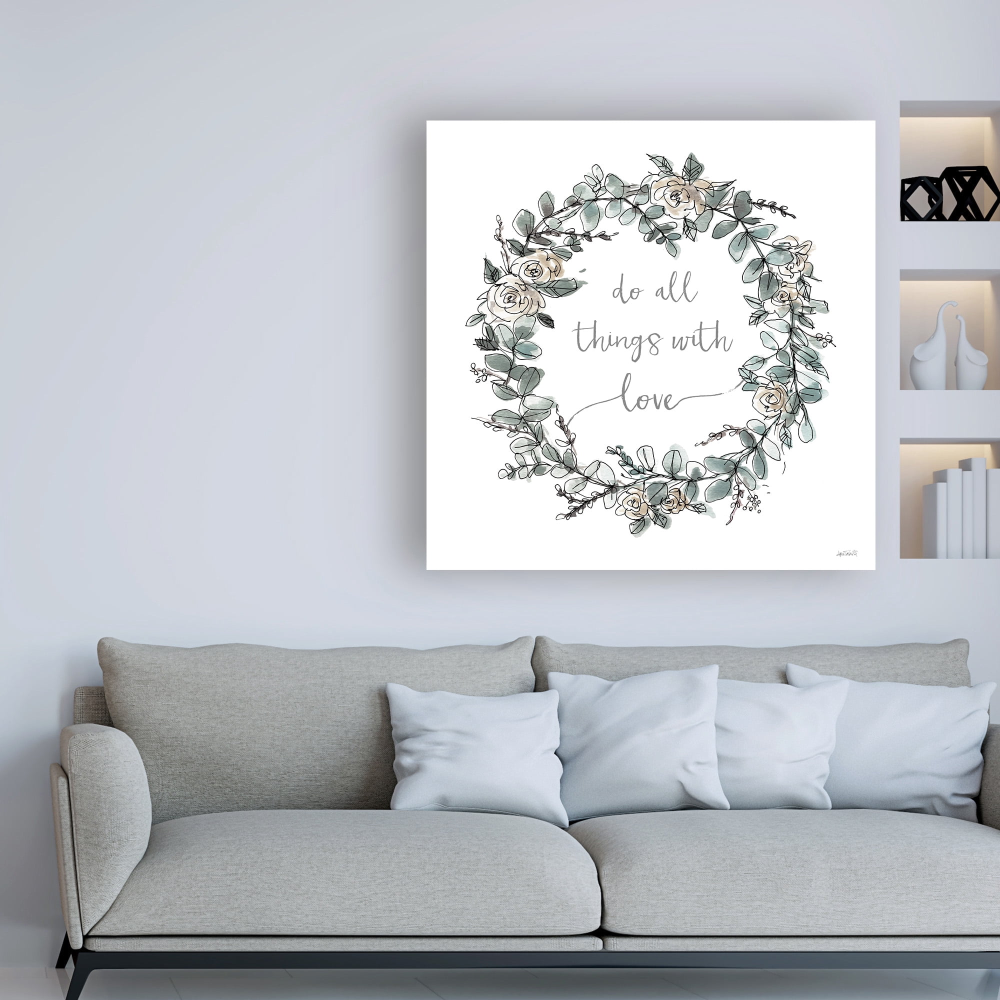 Trademark Fine Art 'Modern Farmhouse VI on White' Canvas Art by Anne Tavoletti