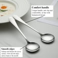 thumbnail image 3 of Jeaker Soup Spoons Stainless Steel Round Dinner Spoon, Table Spoons Set of 12, Dishwasher Safe, 3 of 7
