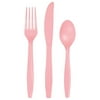 Creative Converting Heavy-Weight Plastic Classic Pink Assorted Cutlery 24/Pack 10428
