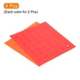 thumbnail image 3 of Uxcell 4pcs Hot Pad Heat Resistant Silicone Mat Trivet Mat Pot Holder Hot Pot Table Coaster-Orange/Red, 3 of 5