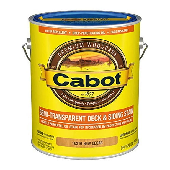 Cabot/Valspar 16316-07 Semi-Transparent Deck & Siding Stain, VOC, Cedar, 1-Gal. - Quantity 4