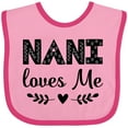 thumbnail image 3 of Inktastic Nani Loves Me Baby Clothes Girls Baby Bib, 3 of 4