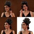 thumbnail image 2 of Flower Veil Headwear Fascinator Hat Styling Accessory For Women Elegant Lace Headpiece for Wedding Party Dance Event, 2 of 5