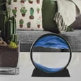 thumbnail image 3 of AMERTEER Moving Sand Art Round Moving Sand Picture 3D Glass Sand Painting with Plastic Base Deep Sea Sandscape Image Flowing Sand Frame Moving Desktop Art for Home Office Decor, 3 of 8