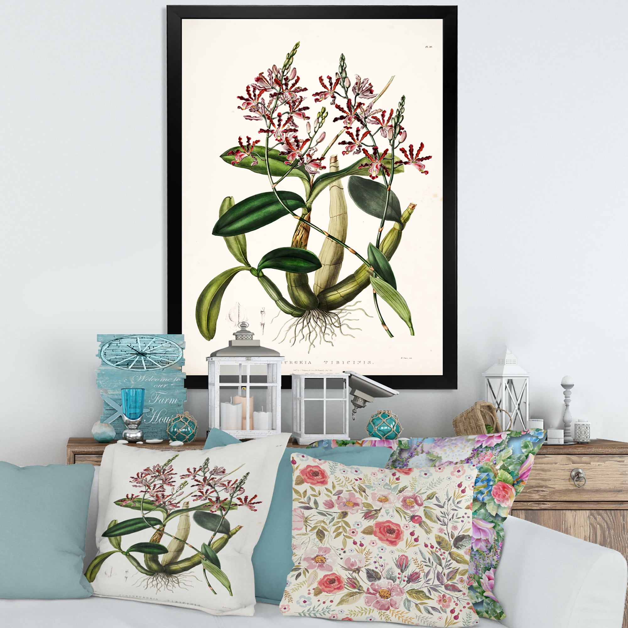 Designart 'Ancient Plant Life VII' Traditional Framed Art Print