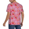 thumbnail image 2 of Rateoe Cute Strawberry Pattern Men’s Baseball Short Sleeve Polo Shirt, Midweight Men's Shirt Golf Shirt Polo Shirts Quick Dry Short-Large, 2 of 7