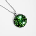 thumbnail image 4 of Saint Patrick's Day Glass Design Circular Pendant Women's Necklace, 4 of 5