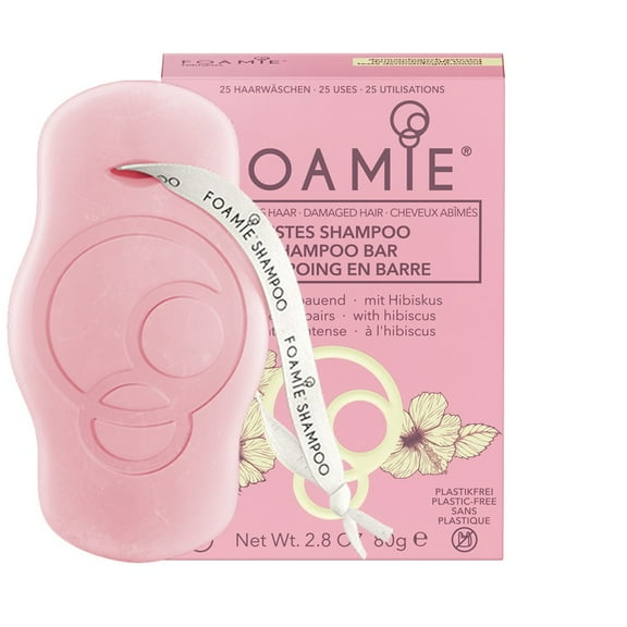 Foamie Hibiskiss Shampoo Bar, Paraben-Free, Repairing for Damaged Hair, Daily Shampoo, Hibiscus, 80g, 1 Piece