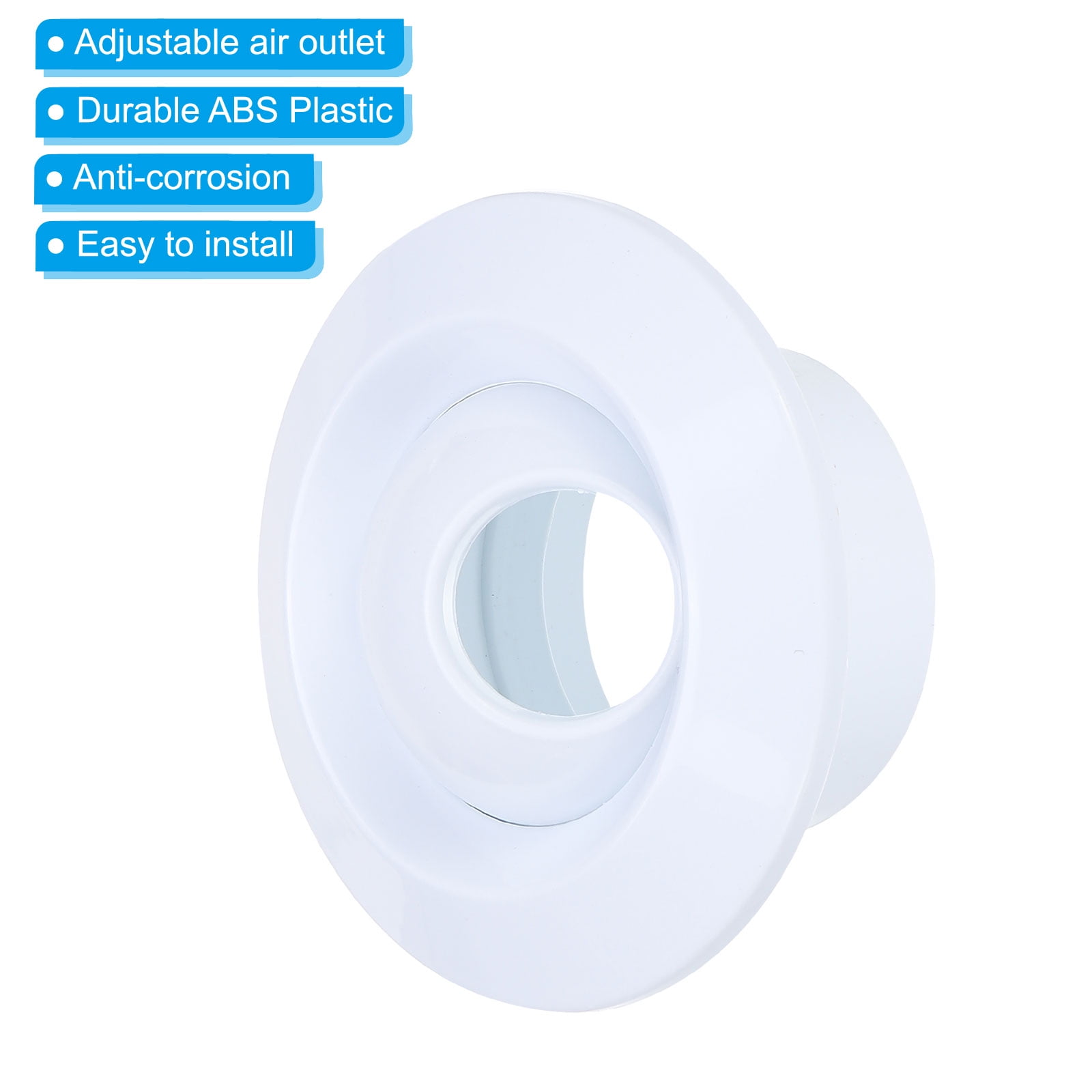 Uxcell 3 Inch Round Air Vent Covers, 2pcs ABS Adjustable Ball Jet Nozzle Air Diffuser for Bathroom Kitchen, White