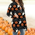 thumbnail image 1 of PENGXIANG Cardigan Décontracté à Fleurs d'Halloween pour Femmes, Veste Manteau Longueur Moyenne Marron XXXXXL, 1 of 6