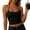 AA-Black, variant on Women's Halter Backless Camisole Crop Tops Scoop Neck Built-in Bra Tank Top Summer Sleeveless Loungewear Black XL
