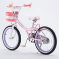 thumbnail image 3 of Royalbaby Jenny Girls and Kid's 18 In. Children's Beginner Bicycles with Training Wheels Basket, EI Pink, 3 of 3