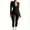 Black, variant on XWSHYW Romper Women Plus Size Long Sleeve Solid Color Jumpsuit Leisure Slim Fit Comfort Waist Long Rompers