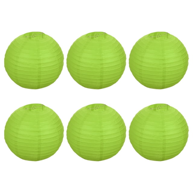 Uxcell 12 Inch Folding Hanging Wedding Home Party Paper Lanterns Green 6 Pack