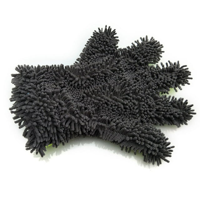 Guante de limpieza de microfibra con 5 dedos para lavado de coches y motos, toallas de secado y lavado