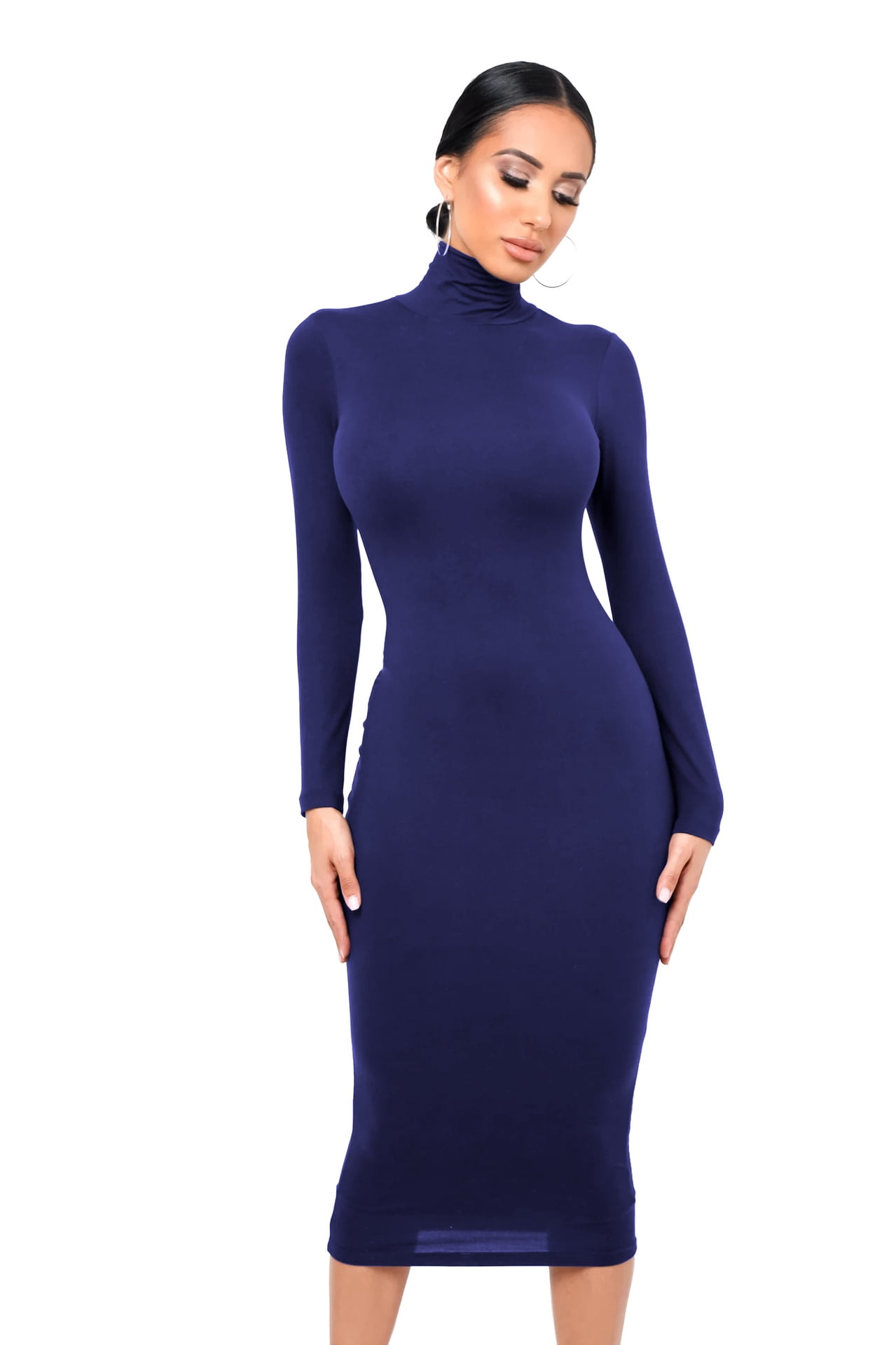 tight turtleneck dress
