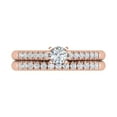 thumbnail image 3 of 1/2 Carat Round Diamond Bridal Ring Set in 14K Rose Gold (Ring Size 8.75) (I1-I2 Clarity), 3 of 4
