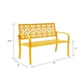 thumbnail image 2 of Hi-Line Gifts Steel Outdoor Garden Bench - 50" - Yellow, 2 of 4