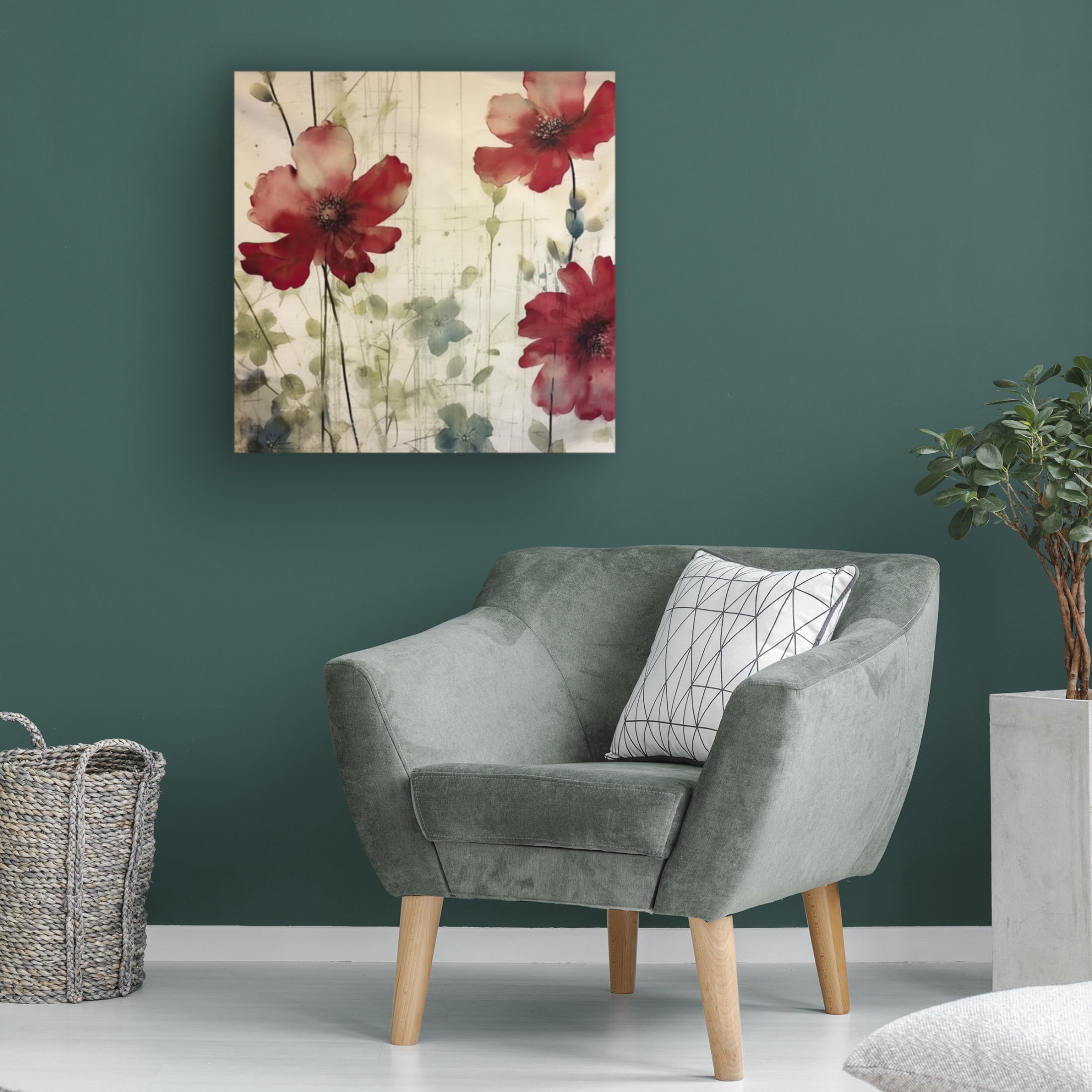 Canvas Wall Art - Sasha 'Cherry Pie II' Wall Art for Living Room, Bedroom, or Office Décor by Trademark Fine Art - 14 x 14 Inches