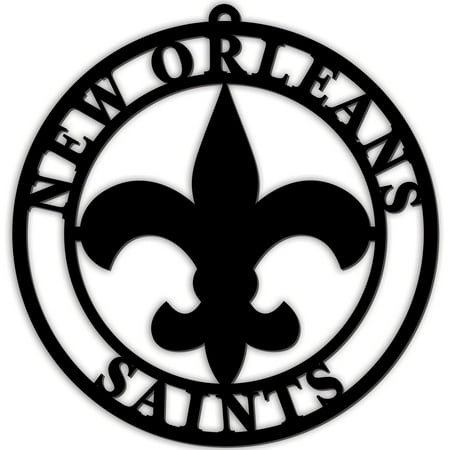 Black New Orleans Saints 16 Team Logo Cutout