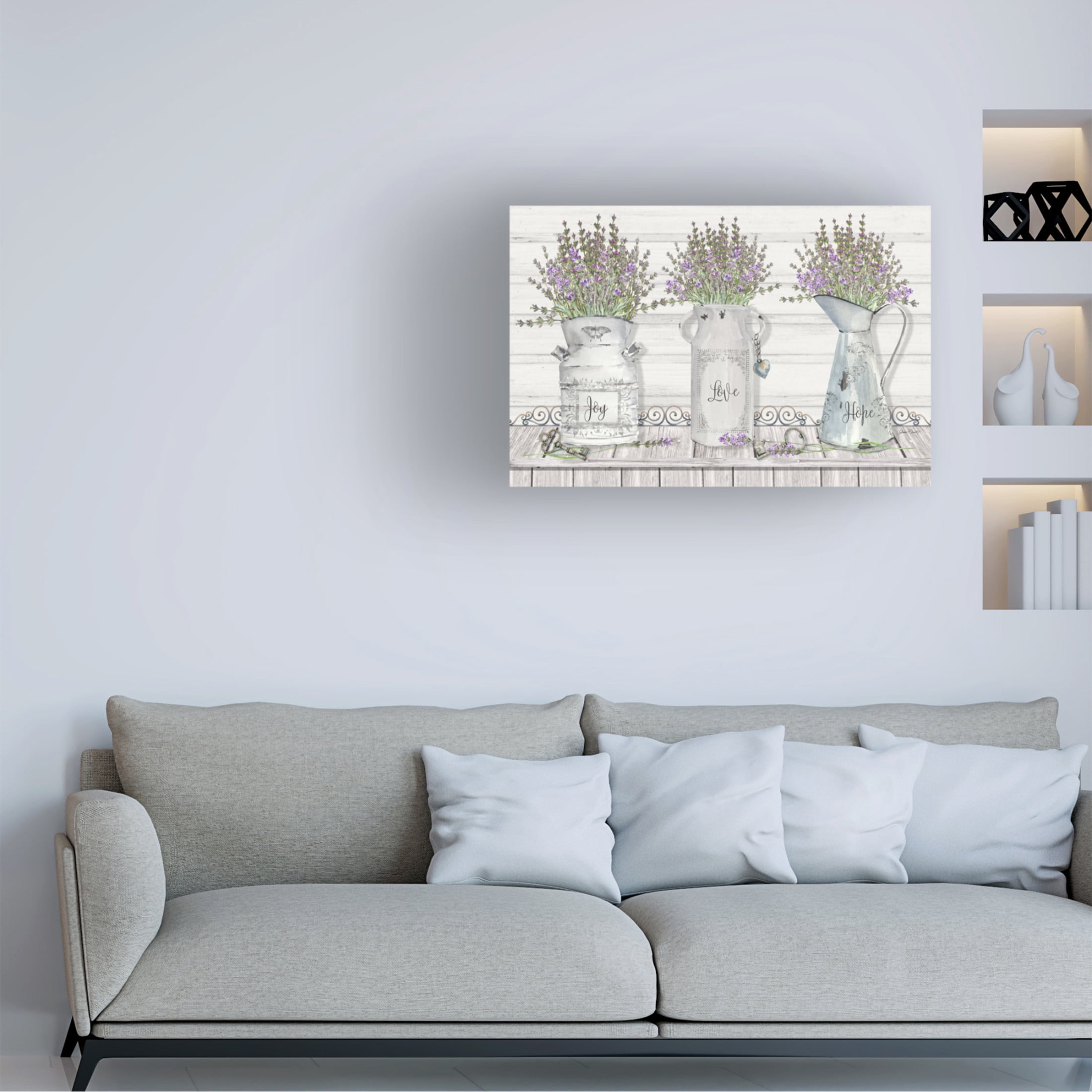 Canvas Wall Art - Jean Plout 'Lavender Love' Wall Art for Living Room, Bedroom, or Office Décor by Trademark Fine Art - 24 x 16 Inches