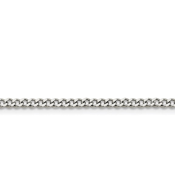 Stainless Steel 3.0mm Curb Chain Necklace - 24 Inch