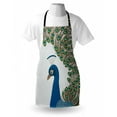thumbnail image 4 of Peacock Apron, Illustration of Peacock Bird Forming a Frame with Its Feathers Eastern Exotic Fauna, Unisex Kitchen Bib with Adjustable Neck for Cooking Gardening, Adult Size, Multicolor, by Ambesonne, 4 of 4