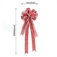 thumbnail image 2 of LHWEN Christmas Tree Topper Ribbon Bow Xmas Ornaments Holiday Decor Great Gift Christmas Decoration 14x35 Inches Exquisite Design Luxury Festive Atmosphere Long Tail 30-Inch Indoor Outdoor, 2 of 6