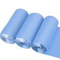 thumbnail image 2 of Trash Bag,Small Colorful Trash Bags 1 Roll 15 Counts Thicken Value Bathroom Trash Can Bin Liners,Small Garbage Bags with Handles for Kitchen Bathroom Office Waste Basket, 17.71x19.68 Inch, Blue, 2 of 7