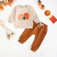 thumbnail image 2 of CAUYDY 6 9 12 18 Months Infant Boys Fall Winter Clothing 2T 3T 4T 5T Baby Long Sleeve Shirt Pants 2Pcs Casual Set Toddler Picture Outfits Beige for Sizes 3-6 Months, 2 of 7