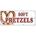 thumbnail image 2 of SignMission B-96 Soft Pretzels 36 x 96 in. Soft Pretzels Banner Sign - Pretzel Stand Cart Signs Hot Fresh, 2 of 4